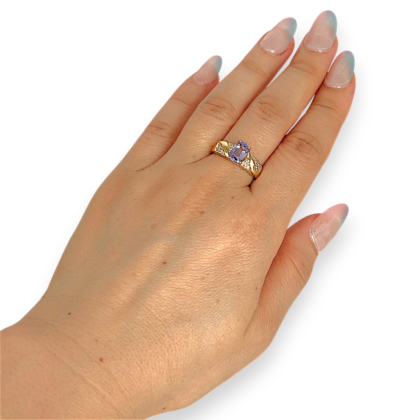 XMAS DEAL | 18kt Gold Violet Royale Ring with Sapphire Valuation $6,400