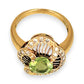 XMAS DEAL | 18kt Gold Verde Éclat Peridot & Diamond Filigree Ring Valuation $4,400