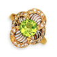XMAS DEAL | 18kt Gold Verde Éclat Peridot & Diamond Filigree Ring Valuation $4,400