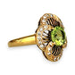 XMAS DEAL | 18kt Gold Verde Éclat Peridot & Diamond Filigree Ring Valuation $4,400