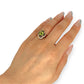 XMAS DEAL | 18kt Gold Verde Éclat Peridot & Diamond Filigree Ring Valuation $4,400