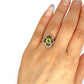 XMAS DEAL | 18kt Gold Verde Éclat Peridot & Diamond Filigree Ring Valuation $4,400