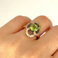 XMAS DEAL | 18kt Gold Verde Éclat Peridot & Diamond Filigree Ring Valuation $4,400