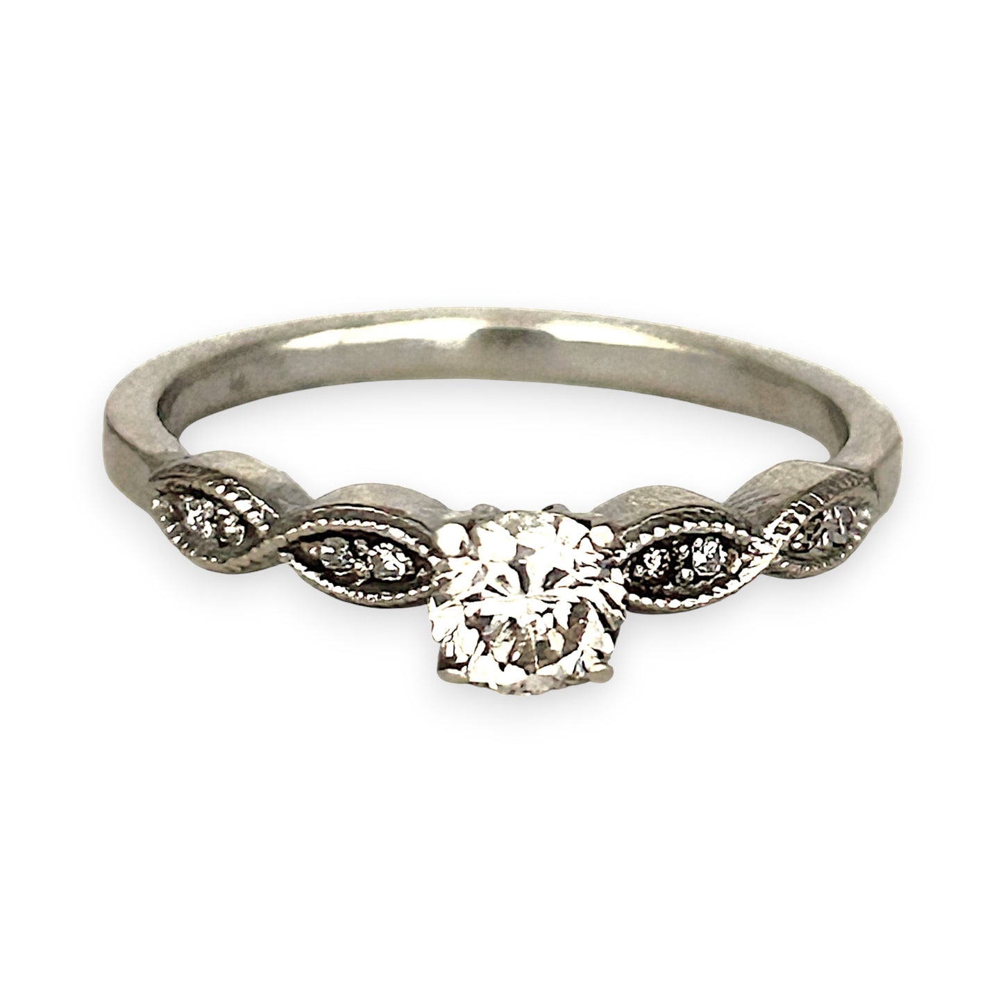GOLD DEAL | 10ct (10k) White Gold Aurora Solitaire Ring Valuation $3,200