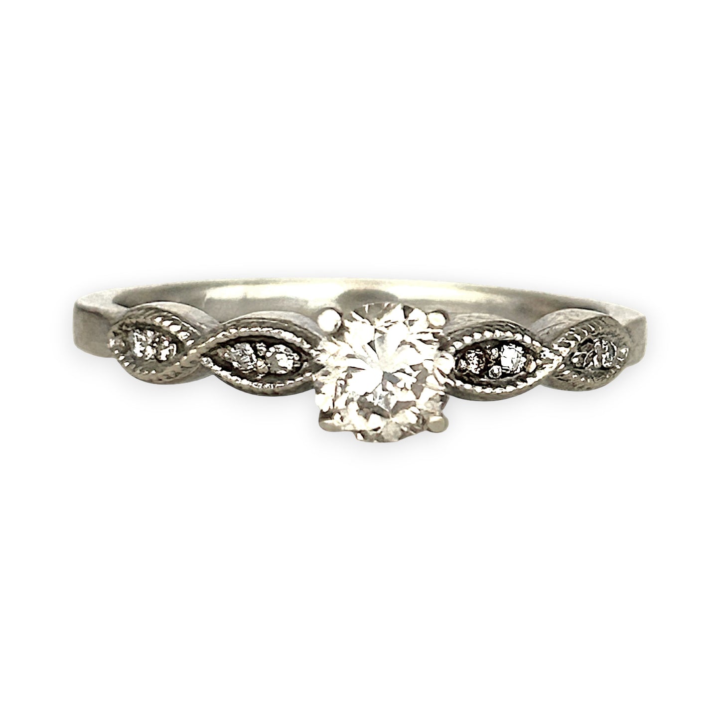 GOLD DEAL | 10ct (10k) White Gold Aurora Solitaire Ring Valuation $3,200