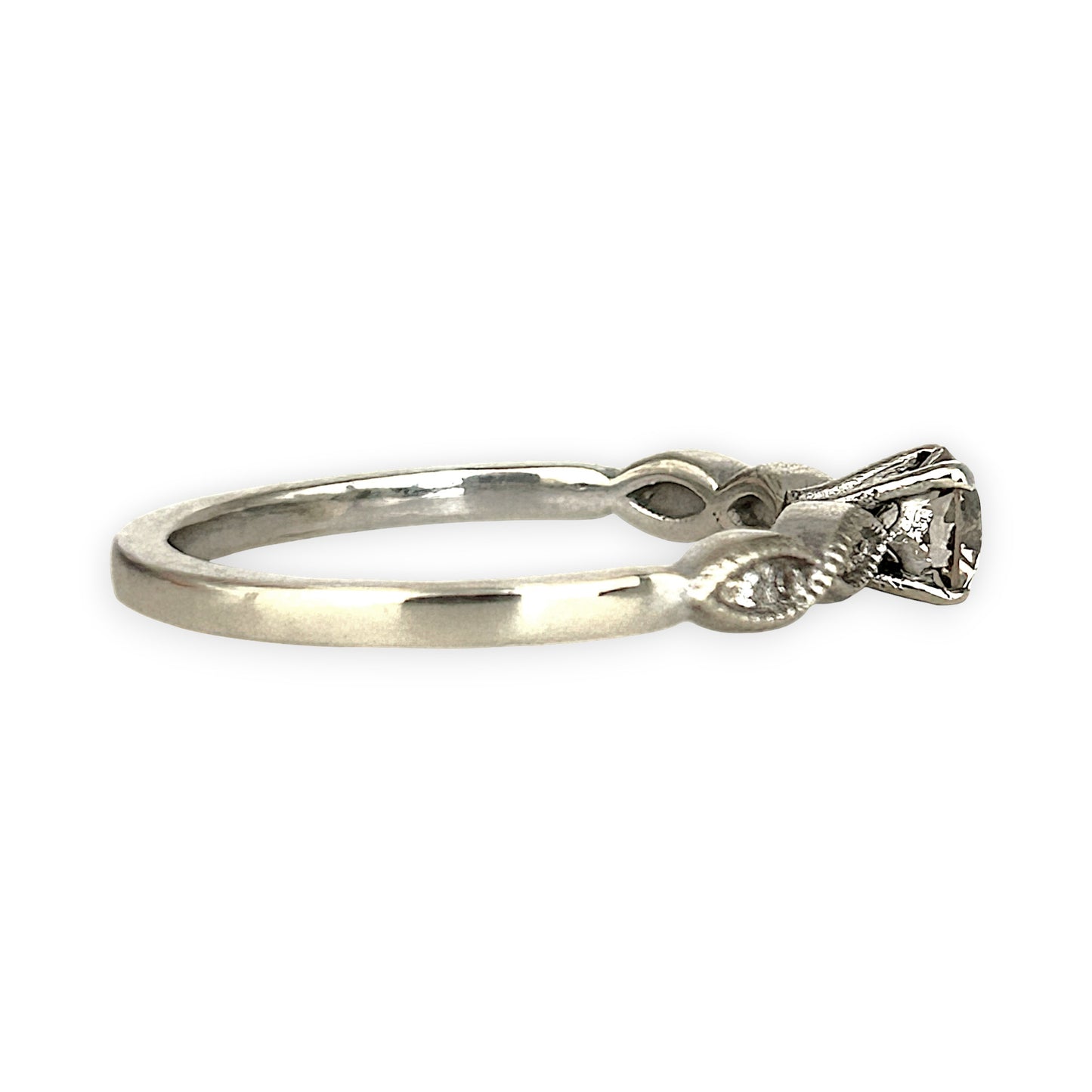 GOLD DEAL | 10ct (10k) White Gold Aurora Solitaire Ring Valuation $3,200