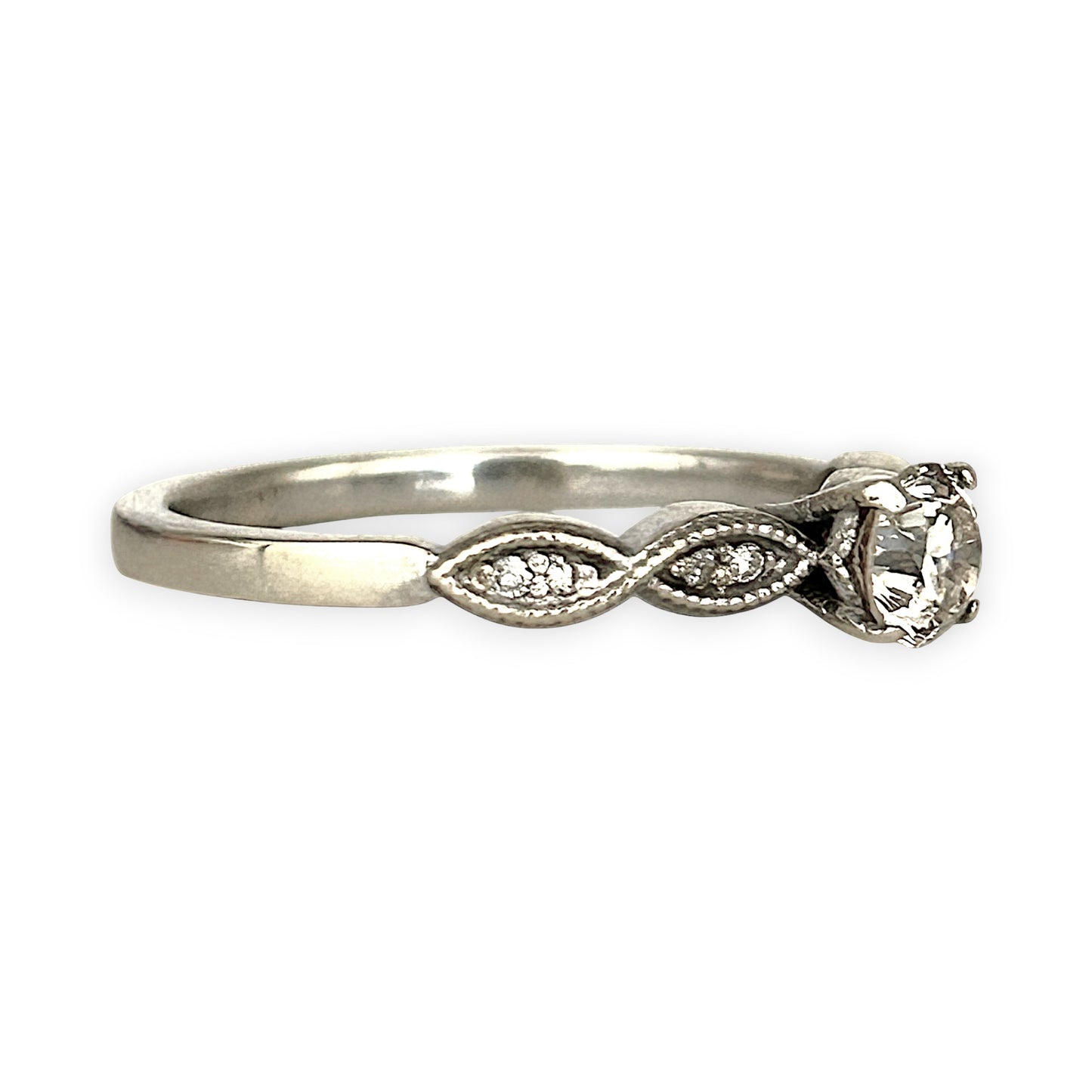 GOLD DEAL | 10ct (10k) White Gold Aurora Solitaire Ring Valuation $3,200