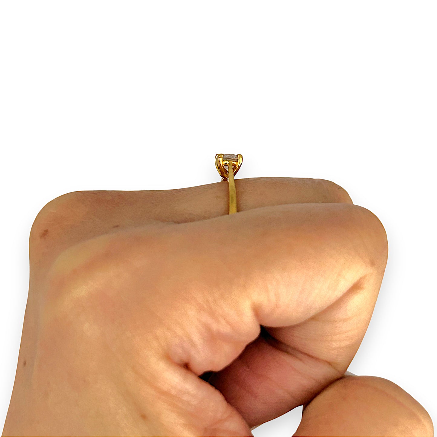 GOLD DEAL | 22K Gold Ring with Radiant CZ
