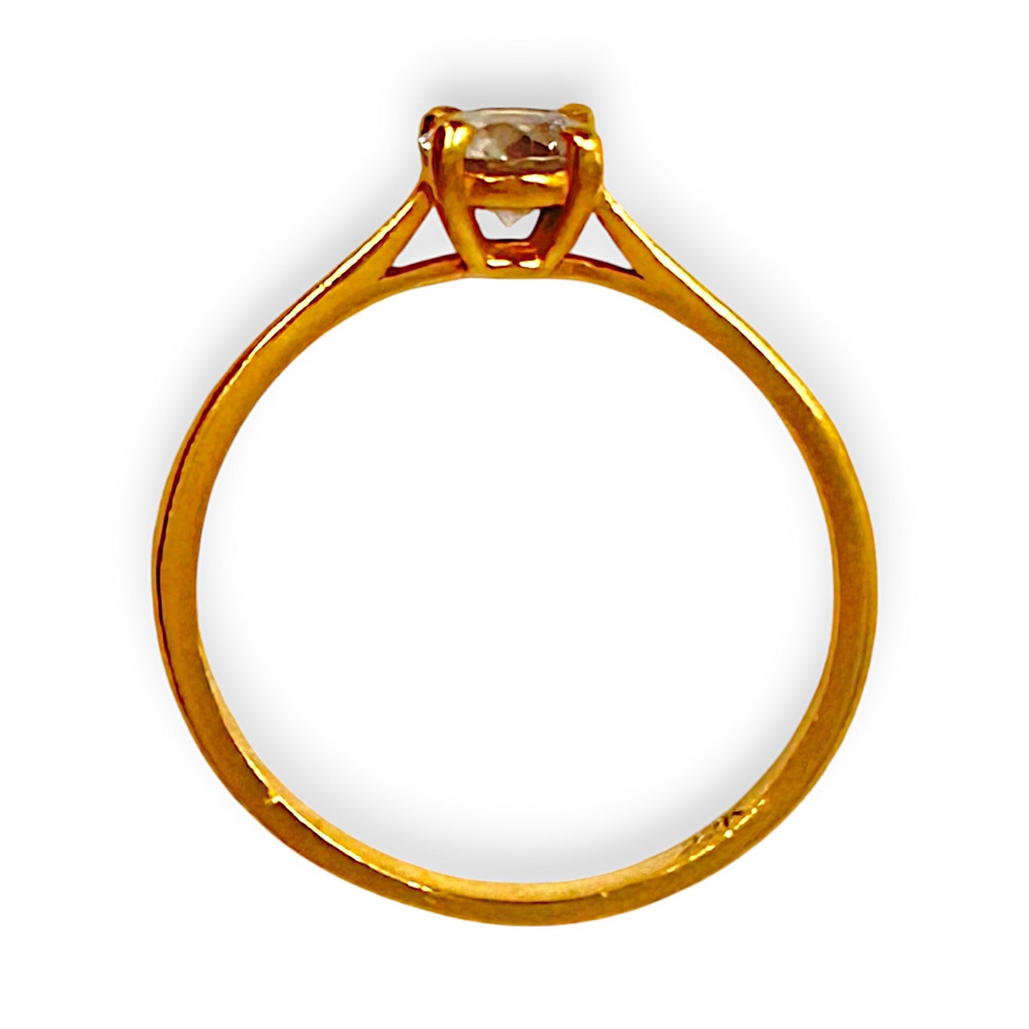 GOLD DEAL | 22K Gold Ring with Radiant CZ
