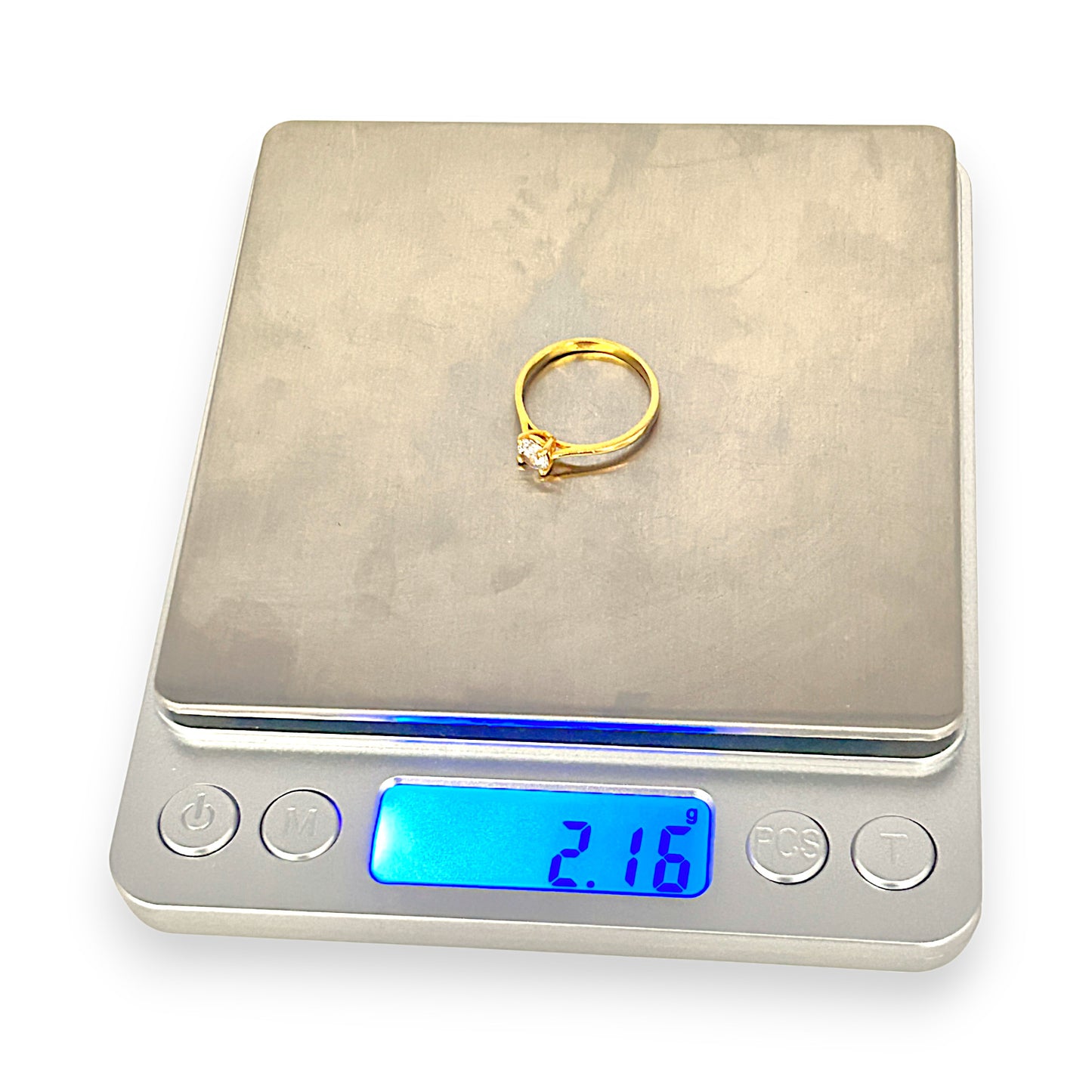 GOLD DEAL | 22K Gold Ring with Radiant CZ