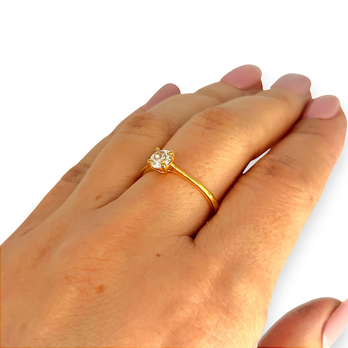GOLD DEAL | 22K Gold Ring with Radiant CZ