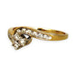 GOLD DEAL | 9ct Gold Swirl Cluster Diamond Ring Size M