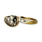 GOLD DEAL | 9ct Gold Swirl Cluster Diamond Ring Size M