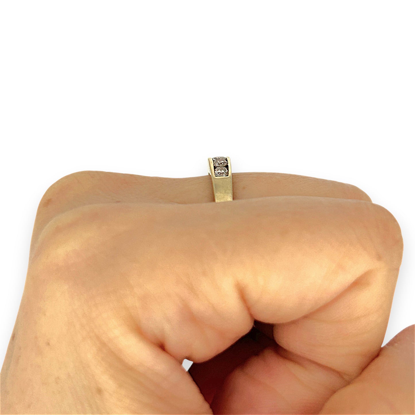 GOLD DEAL | 9ct Gold Classic Channel-Set Diamond Band Ring Size N