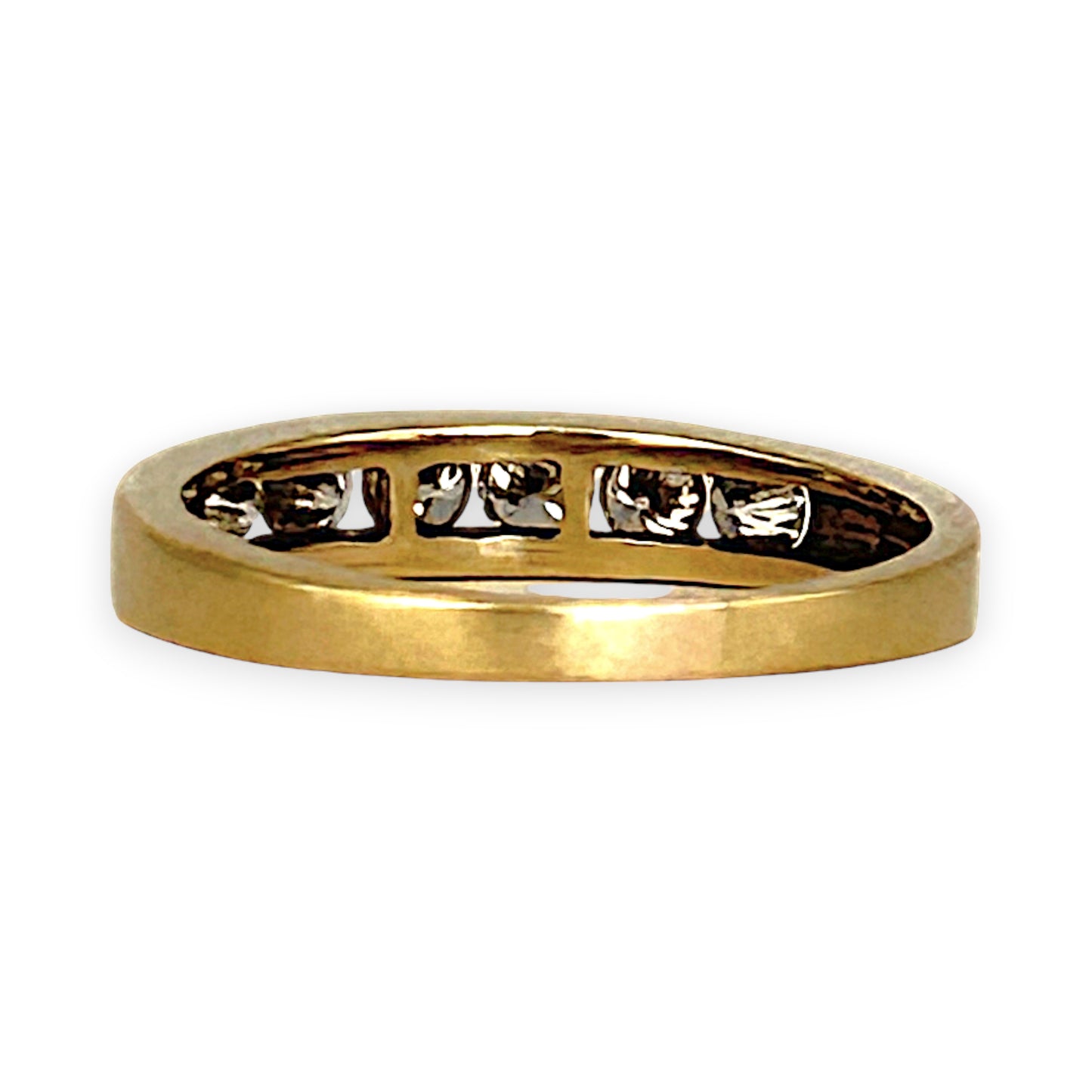 GOLD DEAL | 9ct Gold Classic Channel-Set Diamond Band Ring Size N