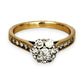 GOLD DEAL | 9ct (9K) Gold Diamond Floral Cluster Ring Valuation TDW 0.70ct $3,000