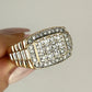 GOLD DEAL | 10ct (10K) Y/W Gold MICHAEL HILL Regal Grid Diamond 1.00ct Statement Ring