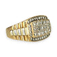 GOLD DEAL | 10ct (10K) Y/W Gold MICHAEL HILL Regal Grid Diamond 1.00ct Statement Ring