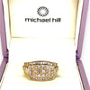 GOLD DEAL | 10ct (10K) Y/W Gold MICHAEL HILL Regal Grid Diamond 1.00ct Statement Ring