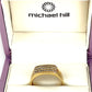GOLD DEAL | 10ct (10K) Gold MICHAEL HILL Triple Row Diamond 0.50ct Ring Valuation $3,629