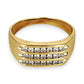 GOLD DEAL | 10ct (10K) Gold MICHAEL HILL Triple Row Diamond 0.50ct Ring Valuation $3,629