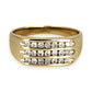 GOLD DEAL | 10ct (10K) Gold MICHAEL HILL Triple Row Diamond 0.50ct Ring Valuation $3,629