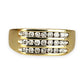 GOLD DEAL | 10ct (10K) Gold MICHAEL HILL Triple Row Diamond 0.50ct Ring Valuation $3,629