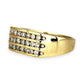 GOLD DEAL | 10ct (10K) Gold MICHAEL HILL Triple Row Diamond 0.50ct Ring Valuation $3,629