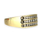 GOLD DEAL | 10ct (10K) Gold MICHAEL HILL Triple Row Diamond 0.50ct Ring Valuation $3,629