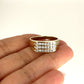 GOLD DEAL | 10ct (10K) Gold MICHAEL HILL Triple Row Diamond 0.50ct Ring Valuation $3,629