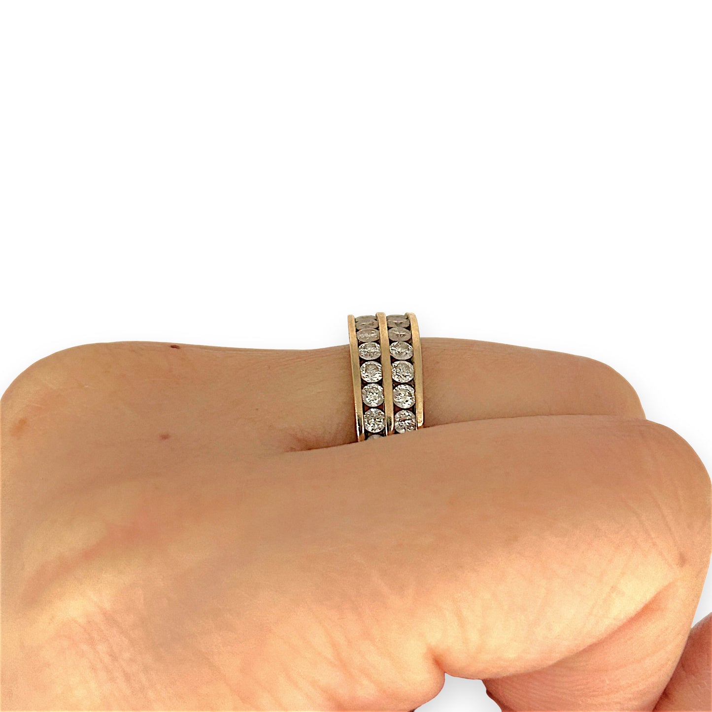 GOLD DEAL | 10ct (10K) Gold Michael Hill Diamond Eternity Ring Size O