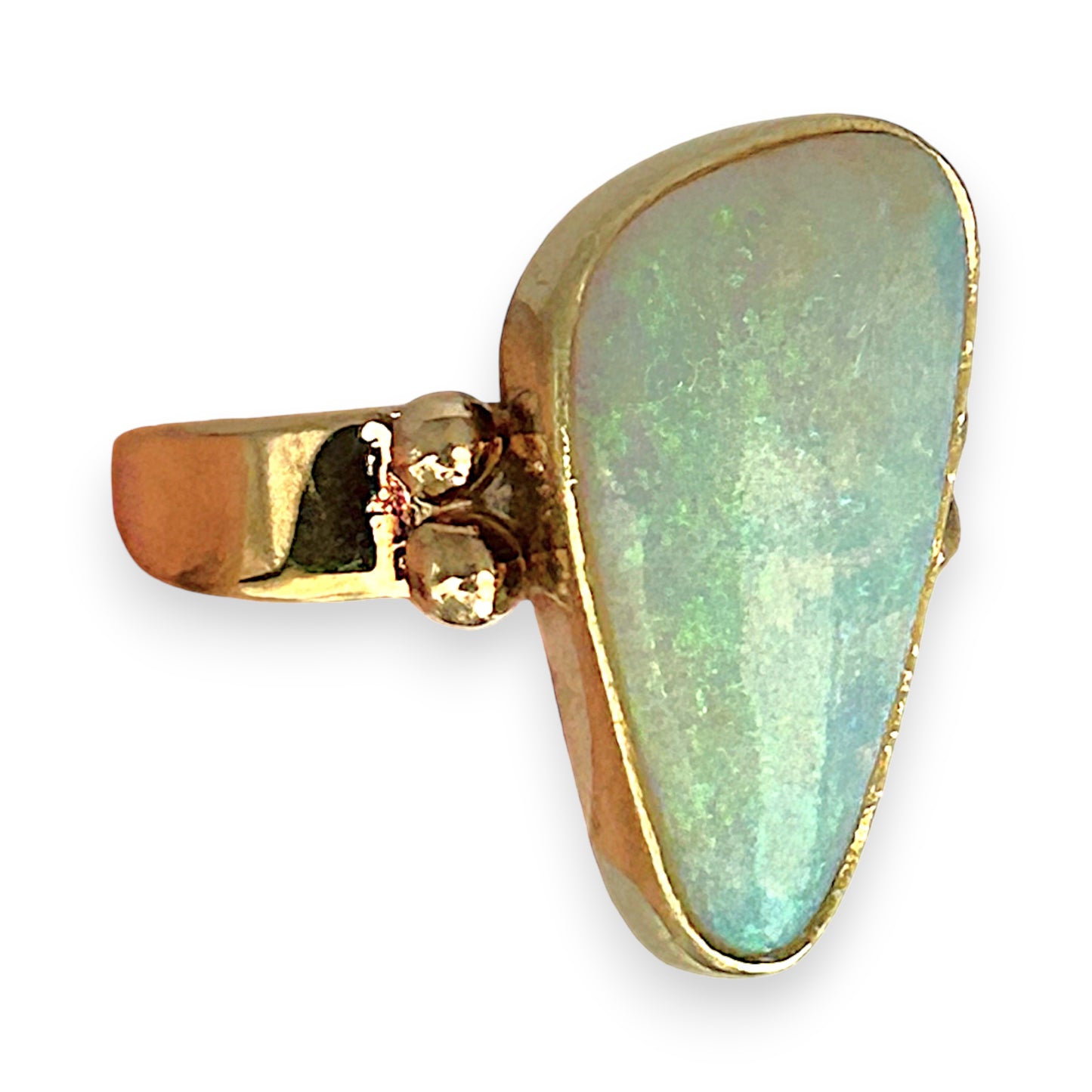 GOLD DEAL | 14ct (14K) Gold Aurora Bloom Opal Ring Valuation $4,200