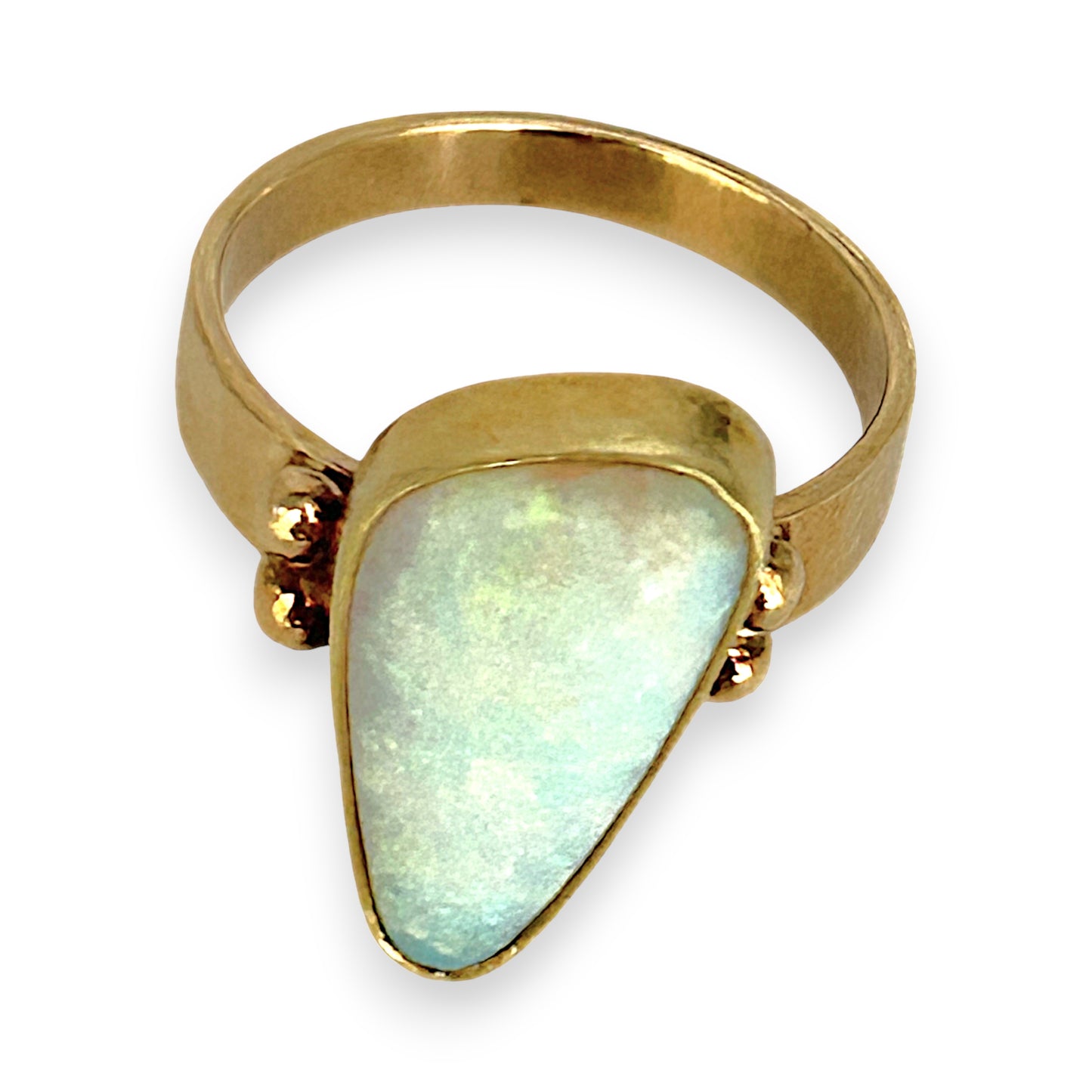 GOLD DEAL | 14ct (14K) Gold Aurora Bloom Opal Ring Valuation $4,200