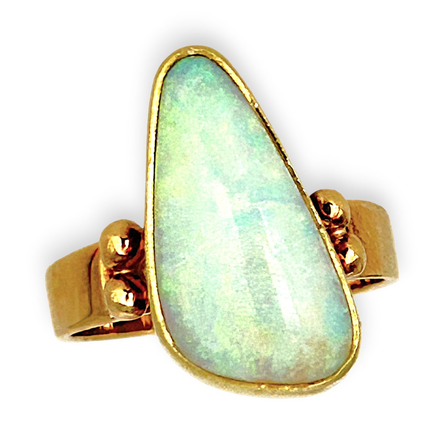 GOLD DEAL | 14ct (14K) Gold Aurora Bloom Opal Ring Valuation $4,200