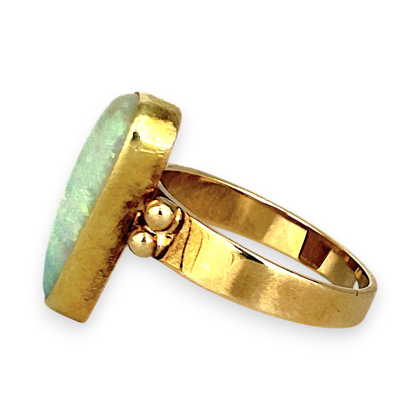 GOLD DEAL | 14ct (14K) Gold Aurora Bloom Opal Ring Valuation $4,200