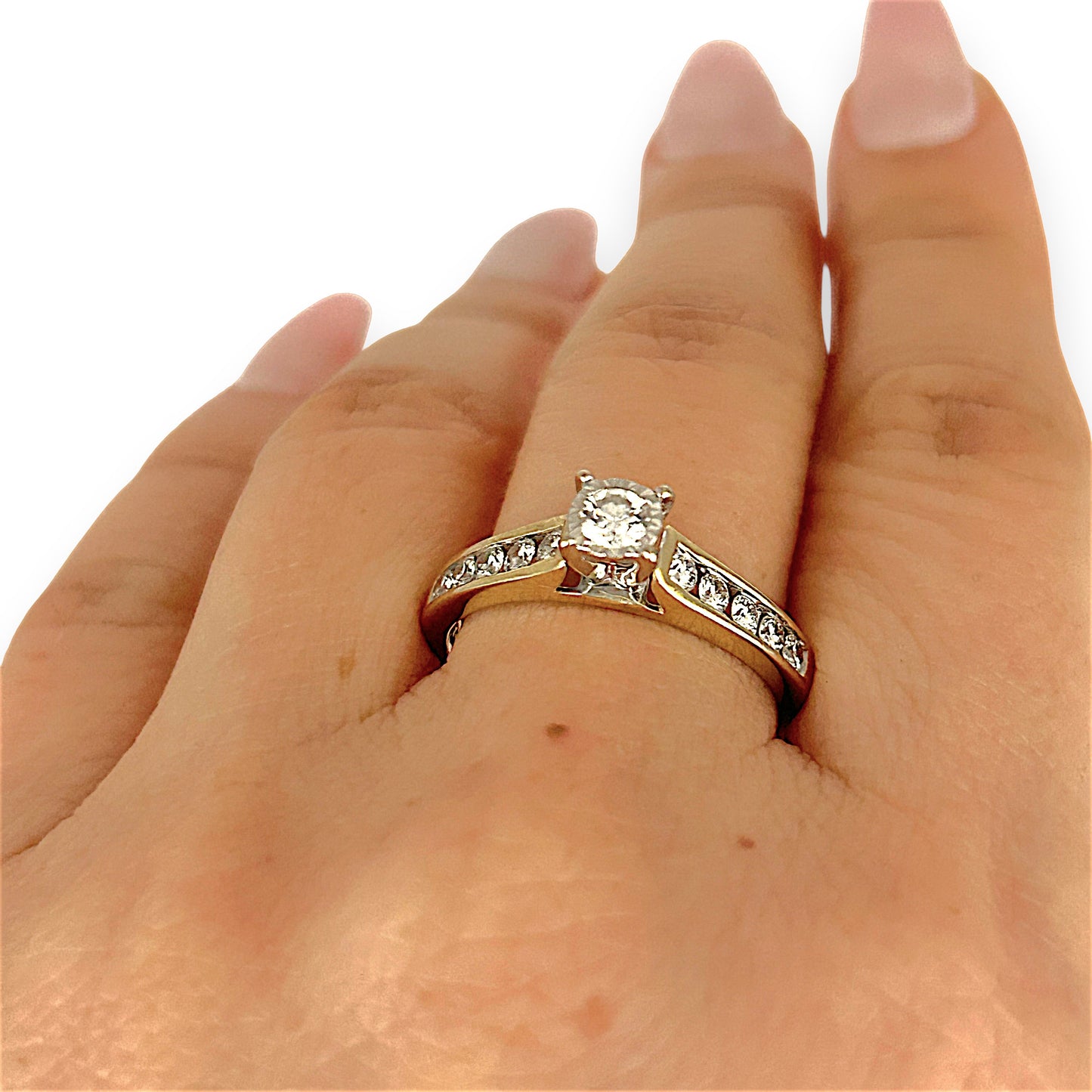 GOLD DEAL | 14ct (14K) Gold MICHAEL HILL Classic Diamond 0.62ct Solitaire Ring Valuation $4,000