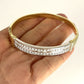 GOLD DEAL | 14ct (14K) Y/W Gold Lustre Line Bangle with 1.60ct Diamonds Valuation $15,950