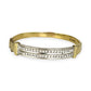 GOLD DEAL | 14ct (14K) Y/W Gold Lustre Line Bangle with 1.60ct Diamonds Valuation $15,950