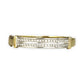 GOLD DEAL | 14ct (14K) Y/W Gold Lustre Line Bangle with 1.60ct Diamonds Valuation $15,950