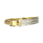 GOLD DEAL | 14ct (14K) Y/W Gold Lustre Line Bangle with 1.60ct Diamonds Valuation $15,950