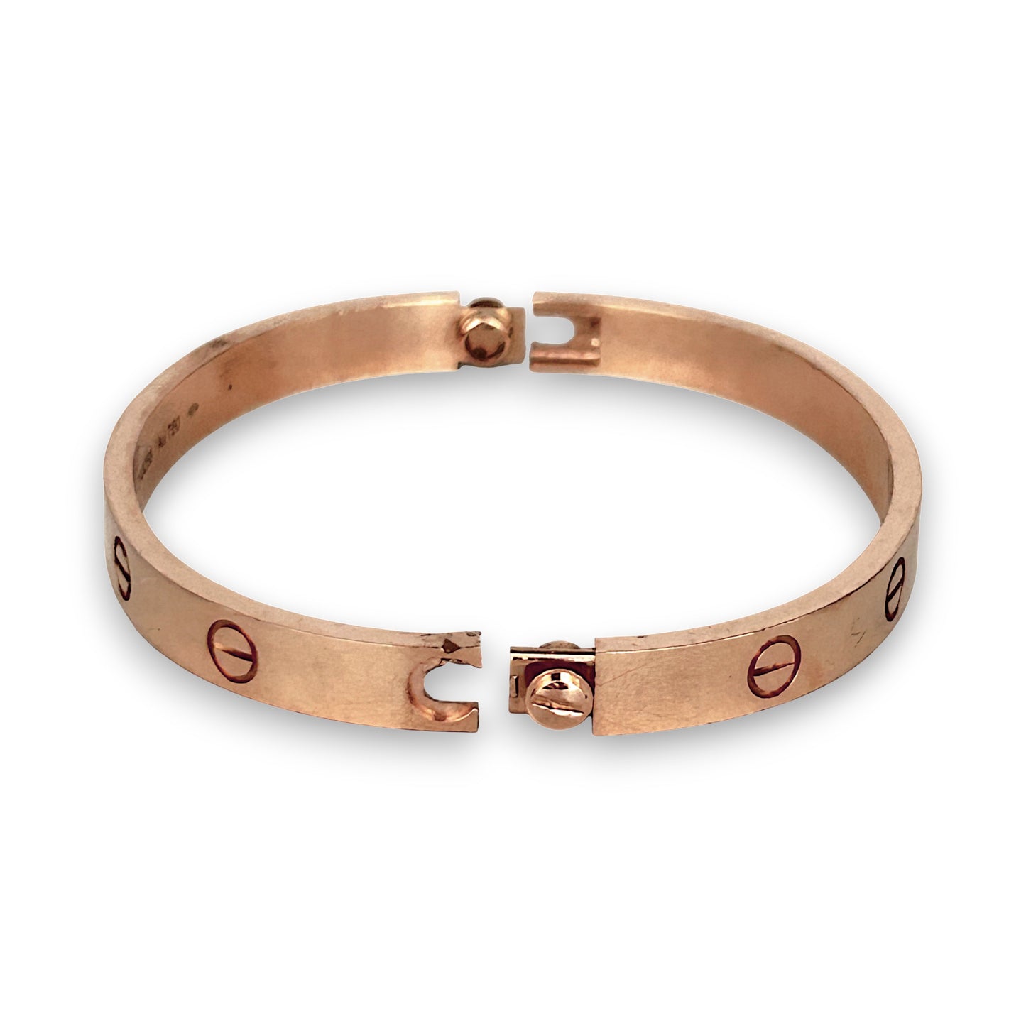 GOLD DEAL | 18ct (18K) Authentic Cartier Love Bracelet Classic Rose Gold Bracelet Size 17 with screw motif