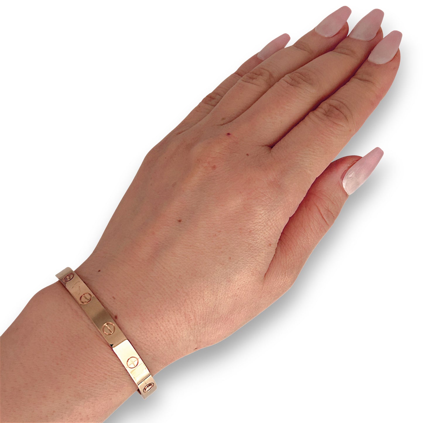 GOLD DEAL | 18ct (18K) Authentic Cartier Love Bracelet Classic Rose Gold Bracelet Size 17 with screw motif