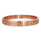 GOLD DEAL | 18kt Authentic Cartier Love Bracelet Classic Rose Gold Bracelet Size 17 with screw motif