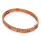 GOLD DEAL | 18kt Authentic Cartier Love Bracelet Classic Rose Gold Bracelet Size 17 with screw motif