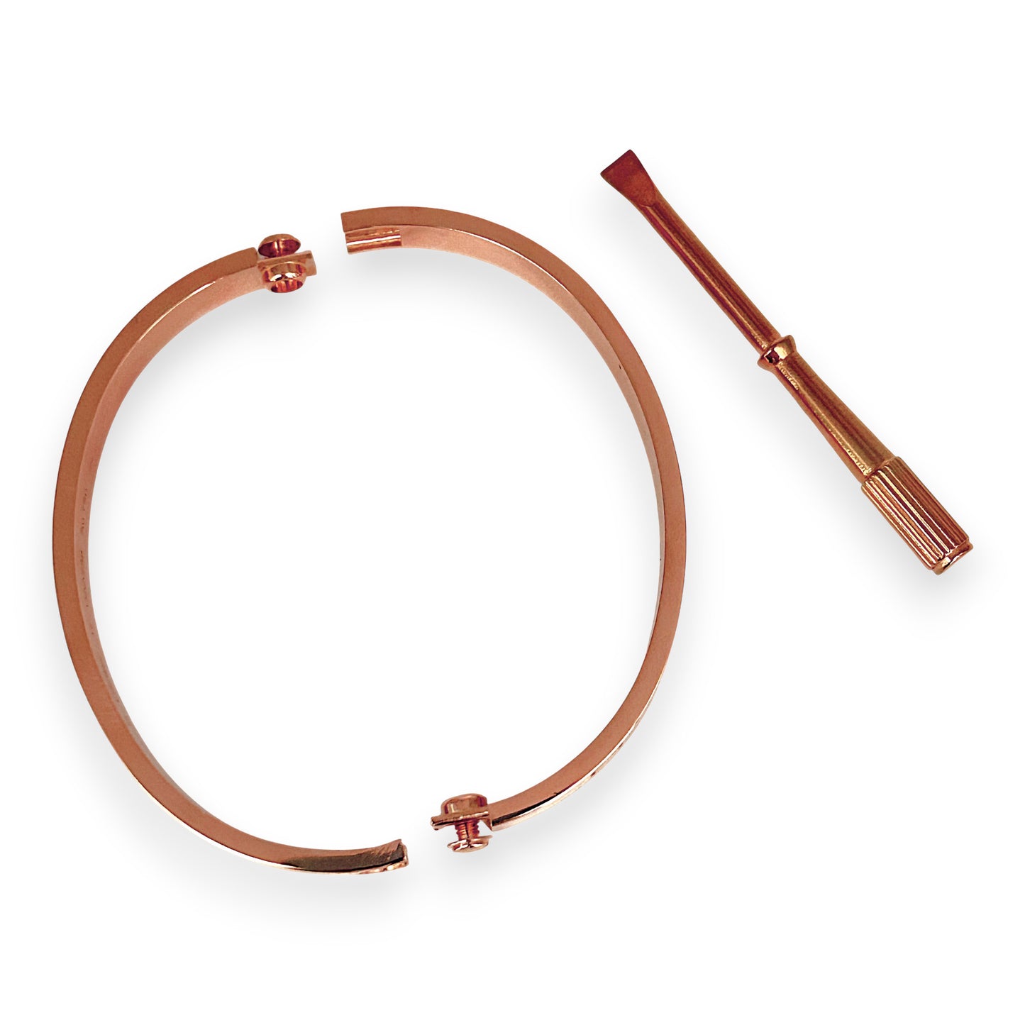 GOLD DEAL | 18kt Authentic Cartier Love Bracelet Classic Rose Gold Bracelet Size 17 with screw motif