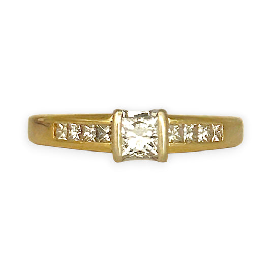 GOLD DEAL | 18ct (18K) Gold Michael HIll Solitaire Diamond 0.53ct Ring Valuation $4,750