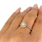 GOLD DEAL | 18ct (18K) Rose Gold Diamond Floral Halo Ring TDW 0.77ct Valuation $4,950