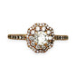 GOLD DEAL | 18ct (18K) Rose Gold Diamond Floral Halo Ring TDW 0.77ct Valuation $4,950