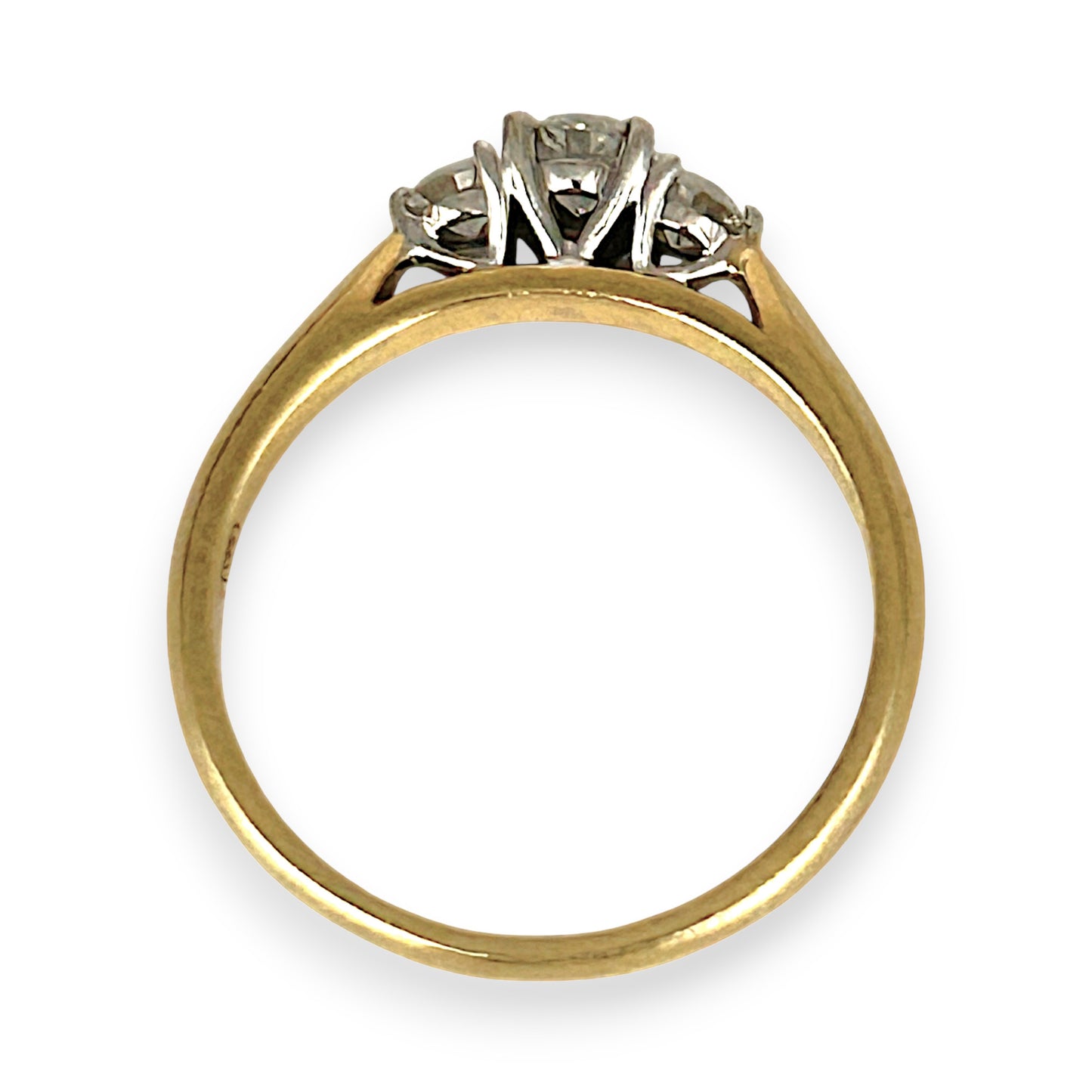 GOLD DEAL | 18ct (18K) Gold Trio Brilliance Ring with 0.47ct Diamonds Size N