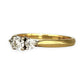 GOLD DEAL | 18ct (18K) Gold Trio Brilliance Ring with 0.47ct Diamonds Size N